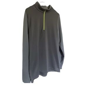 NIKE Golf Sweatshirt Mens Medium Gray 1/4 Zip Pullover Stretch Dri-Fit ADV Soft